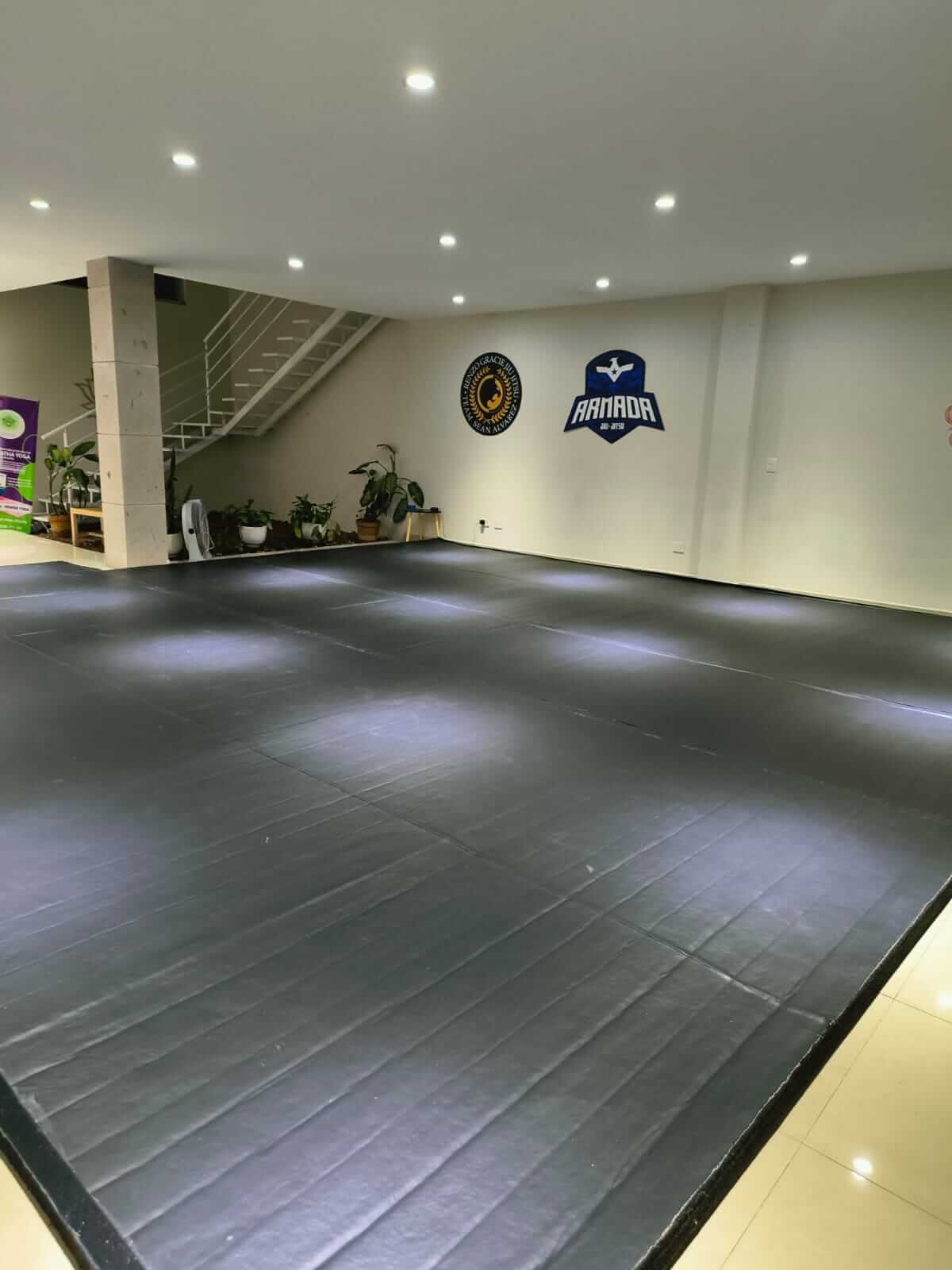 Área de tatami y entrenamiento en Armada Jiu Jitsu Durango